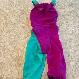 Speedo Fastskin LZR Racer Elite 2 Open Back Kneeskin Swimsuit (size 16)